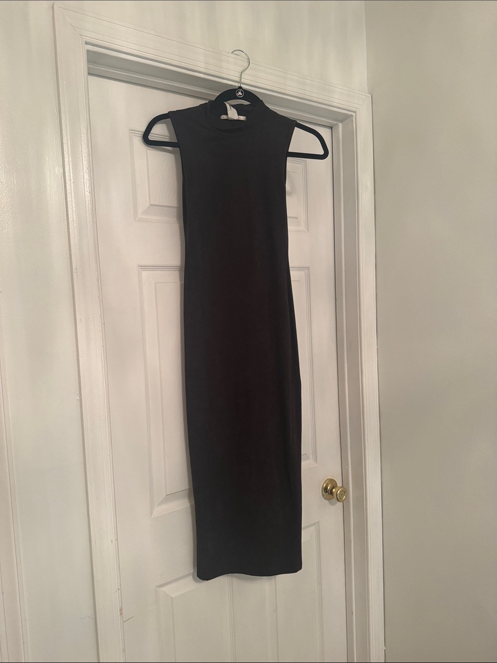 Joyce Leslie dark grey Sleeveless Maxi Dress with Mock Neck